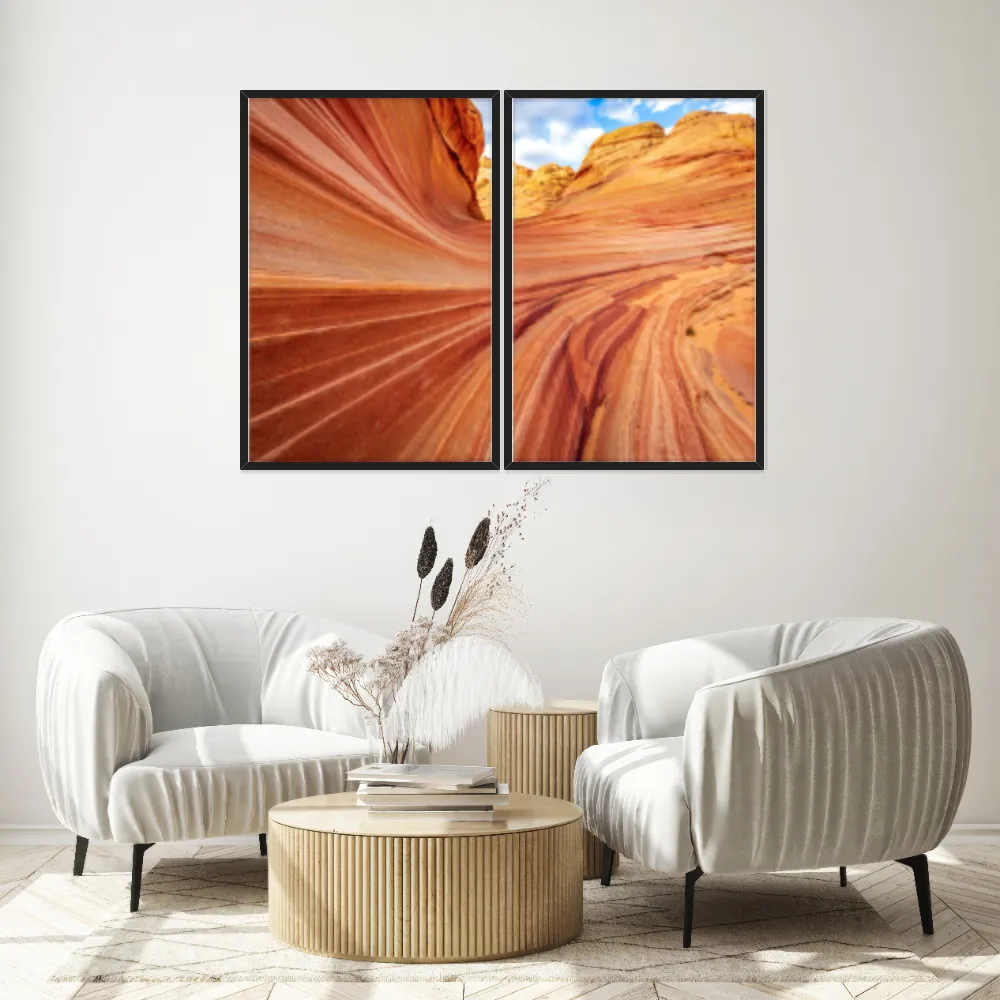 Kit Quadros Decorativos Ondas
