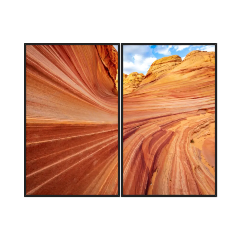 Kit Quadros Decorativos Ondas