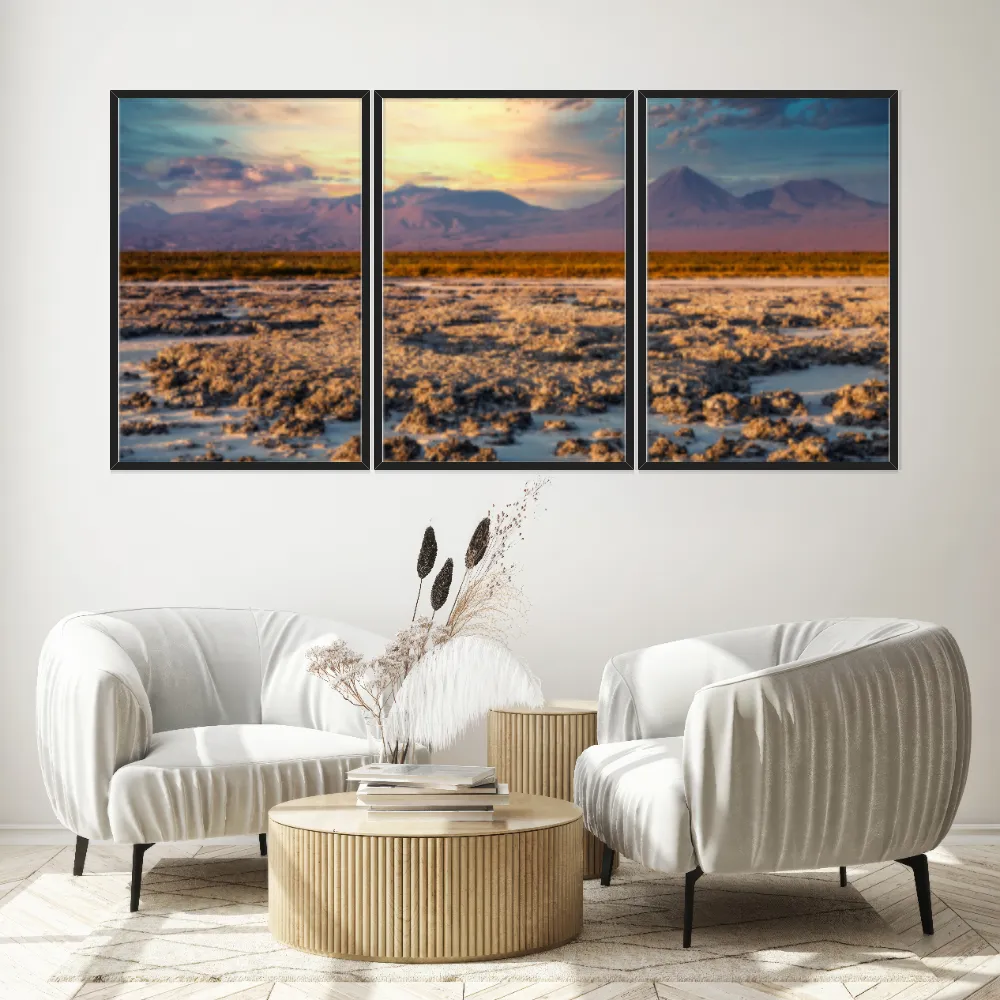 Kit Quadros Decorativos Pôr Do Sol