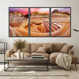 Kit Quadros Decorativos Ondas