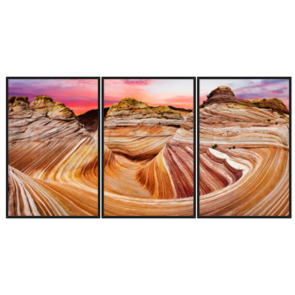 Kit Quadros Decorativos Ondas
