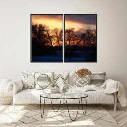 Kit Quadros Decorativos Pôr Do Sol
