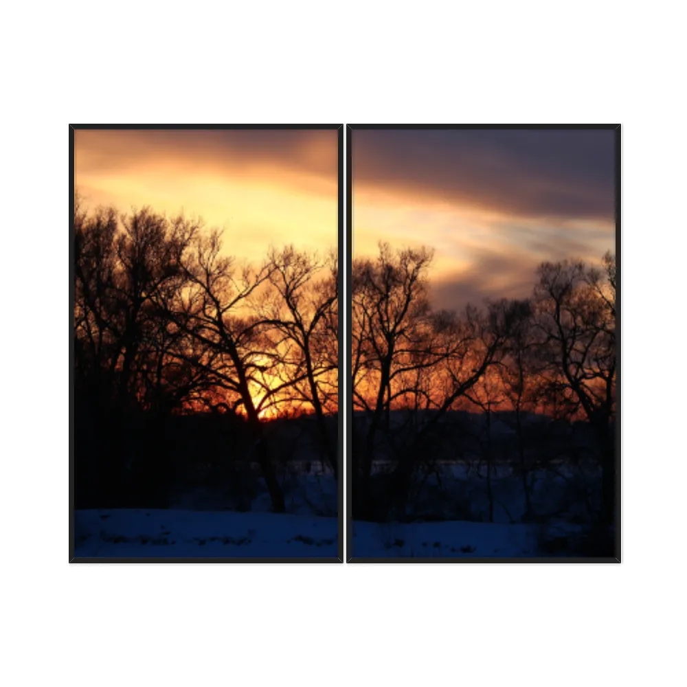 Kit Quadros Decorativos Pôr Do Sol