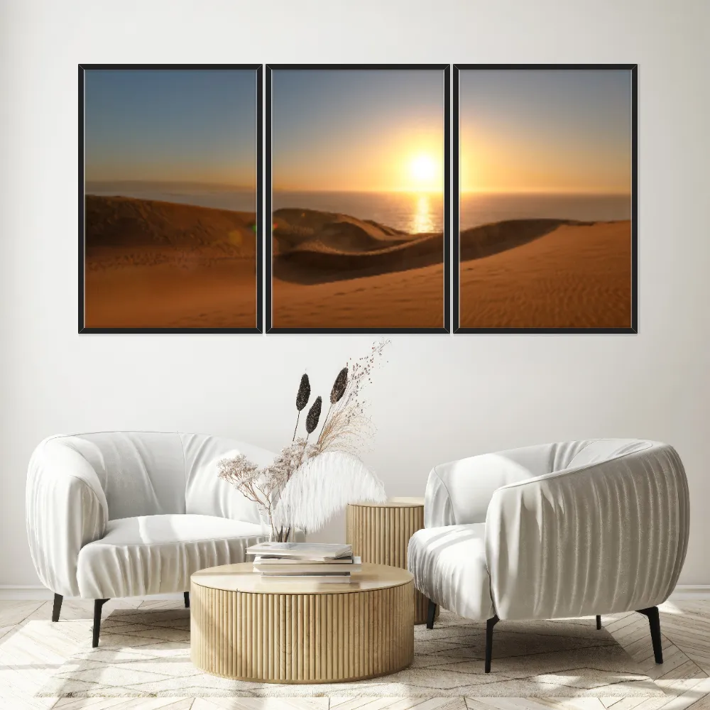 Kit Quadros Decorativos Pôr Do Sol