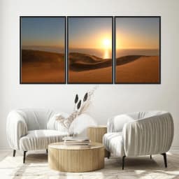 Kit Quadros Decorativos Pôr Do Sol