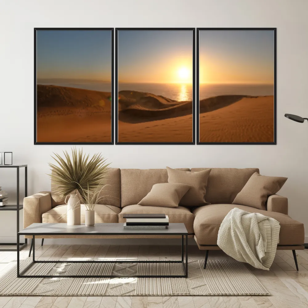 Kit Quadros Decorativos Pôr Do Sol