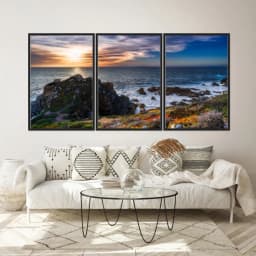 Kit Quadros Decorativos Pôr Do Sol
