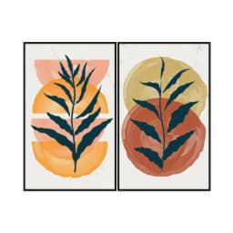 Kit Quadros Decorativos Planta Abstrata