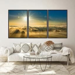 Kit Quadros Decorativos Pôr Do Sol