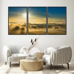 Kit Quadros Decorativos Pôr Do Sol