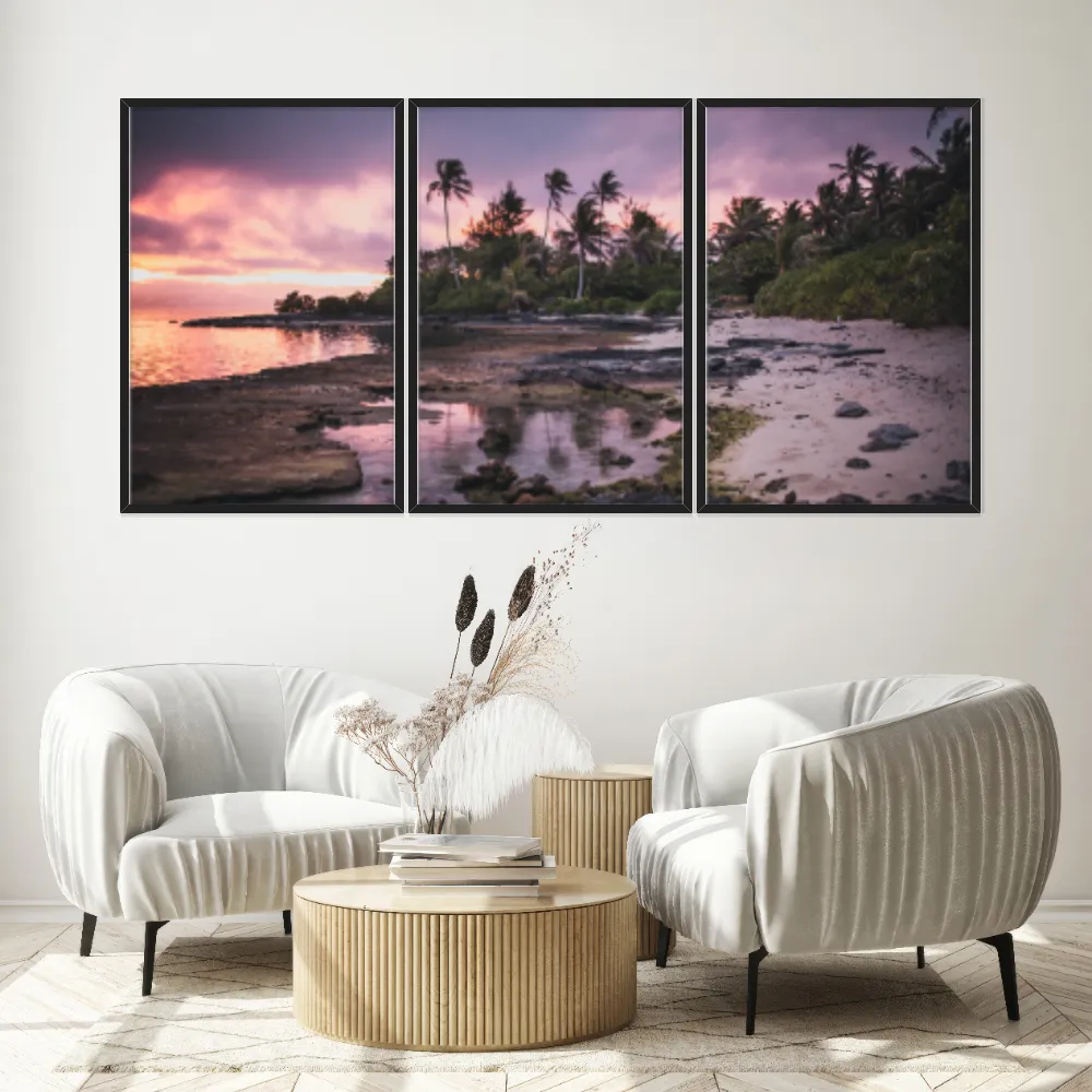 Kit Quadros Decorativos Coqueiro