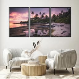 Kit Quadros Decorativos Coqueiro