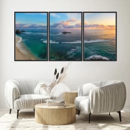Kit Quadros Decorativos Mar