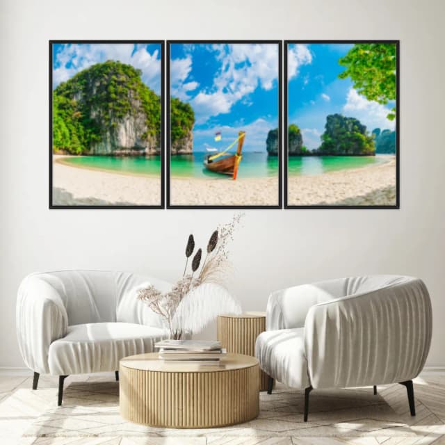 Kit Quadros Decorativos Lago E Montanha