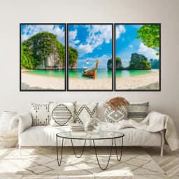 Kit Quadros Decorativos Lago E Montanha