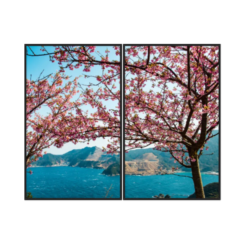 Kit Quadros Decorativos Árvore Rosa