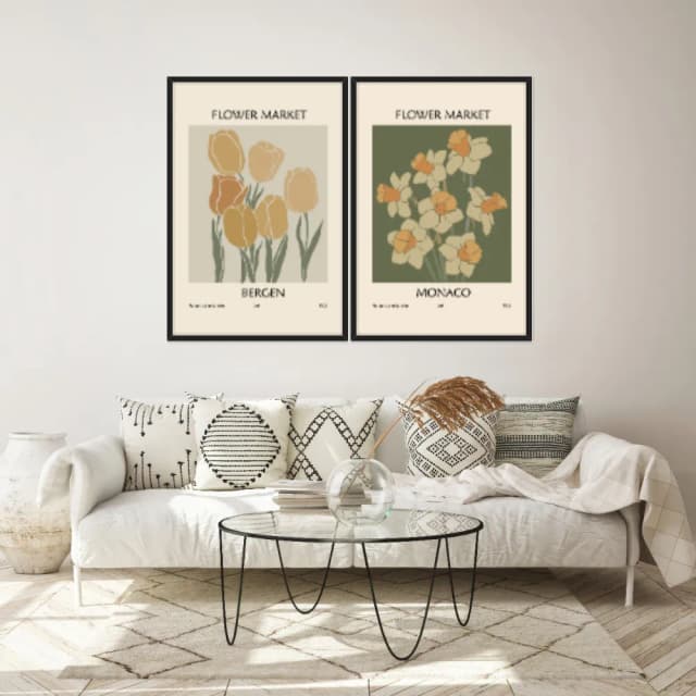 Kit Quadros Decorativos Flora Abstrata