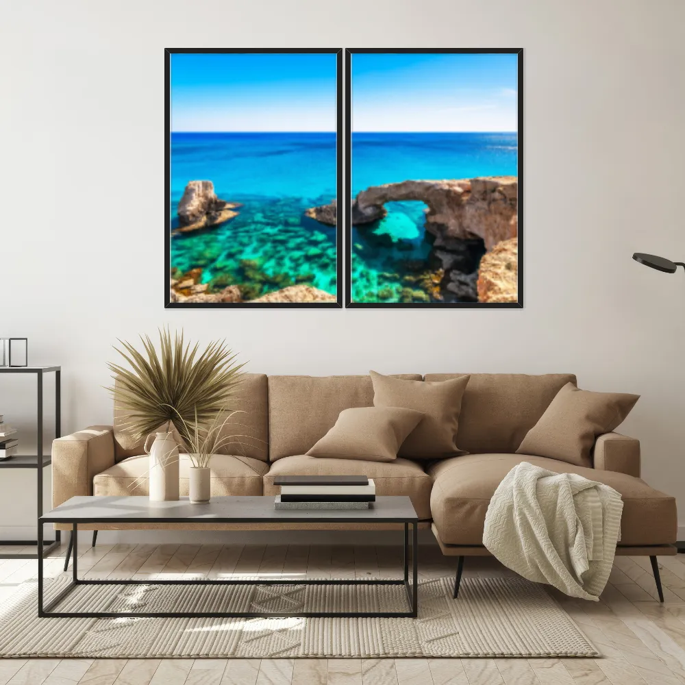 Kit Quadros Decorativos Mar Com Pedras