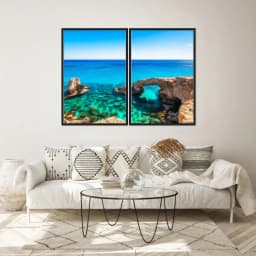 Kit Quadros Decorativos Mar Com Pedras