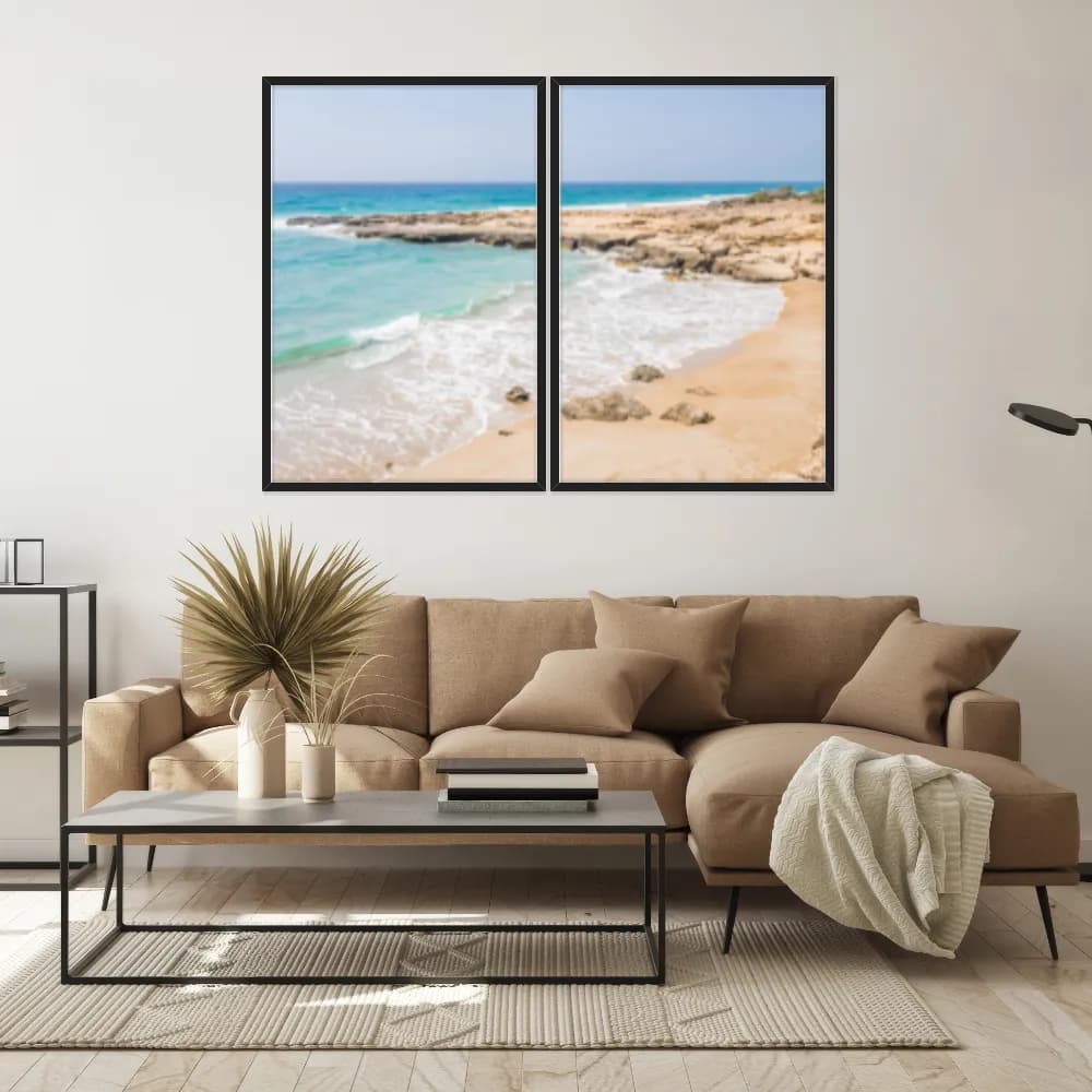 Kit Quadros Decorativos Mar Na Areia