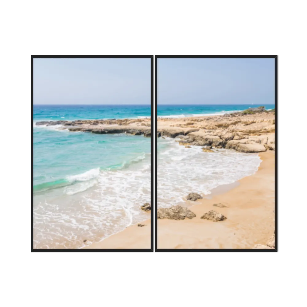 Kit Quadros Decorativos Mar Na Areia