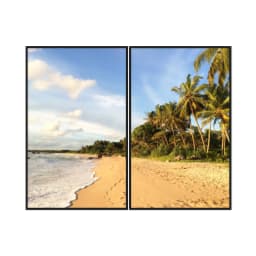 Kit Quadros Decorativos Coqueiro Na Praia
