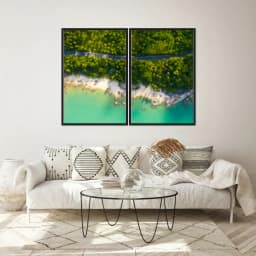 Kit Quadros Decorativos Estrada Com Vista Para O Mar