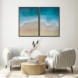 Kit Quadros Decorativos Mar Na Areia