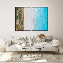 Kit Quadros Decorativos Estrada Com Vista Para O Mar