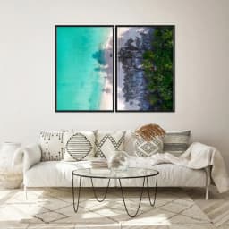 Kit Quadros Decorativos Mar Na Areia