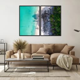 Kit Quadros Decorativos Mar Na Areia