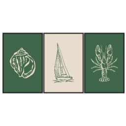 Kit Quadros Decorativos Minimalismo De Praia