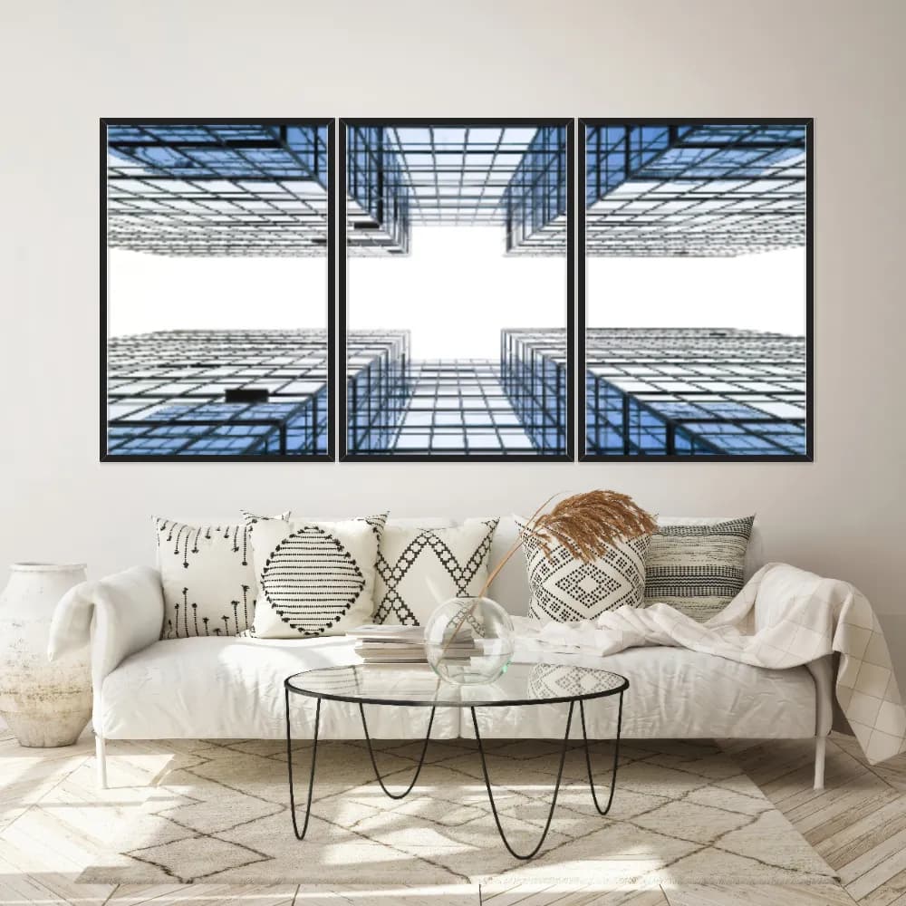 Kit Quadros Decorativos Construção Geométrica