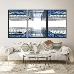 Kit Quadros Decorativos Construção Geométrica