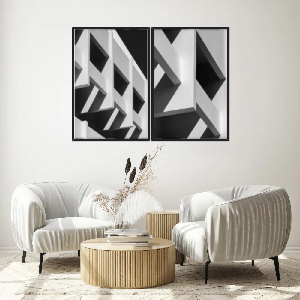 Kit Quadros Decorativos Construção Geométrica