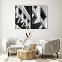 Kit Quadros Decorativos Construção Geométrica