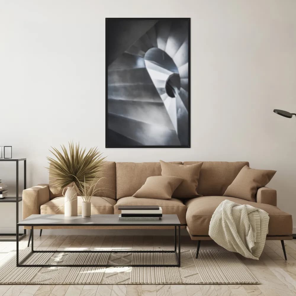 Quadro Decorativo Escultura Espiral Abstrata