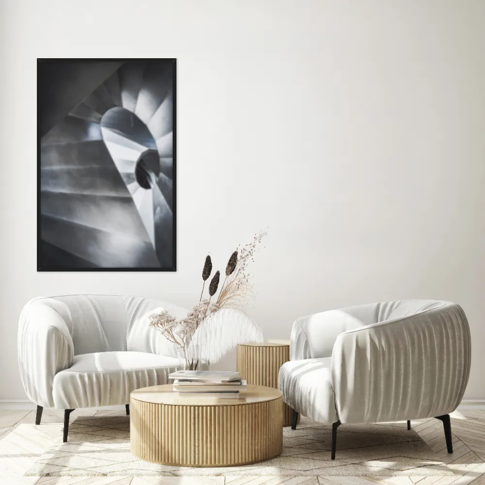 Quadro Decorativo Escultura Espiral Abstrata