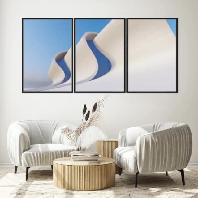 Kit Quadros Decorativos Arquitetura Futurista