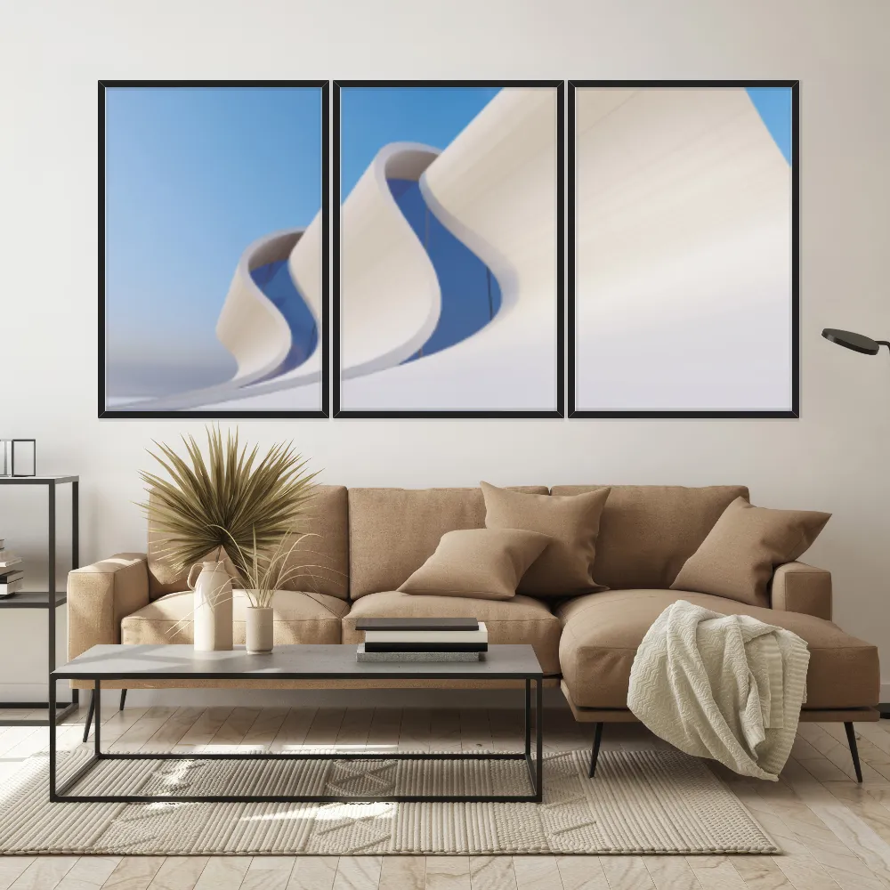 Kit Quadros Decorativos Arquitetura Futurista