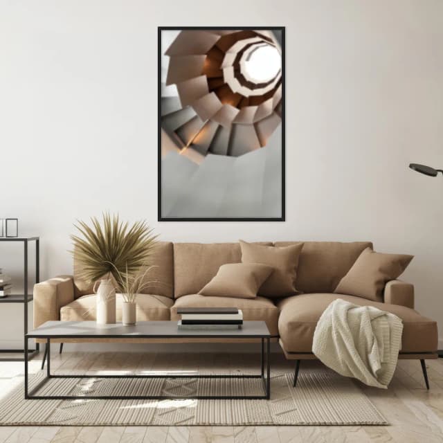 Quadro Decorativo Escultura Espiral Abstrata