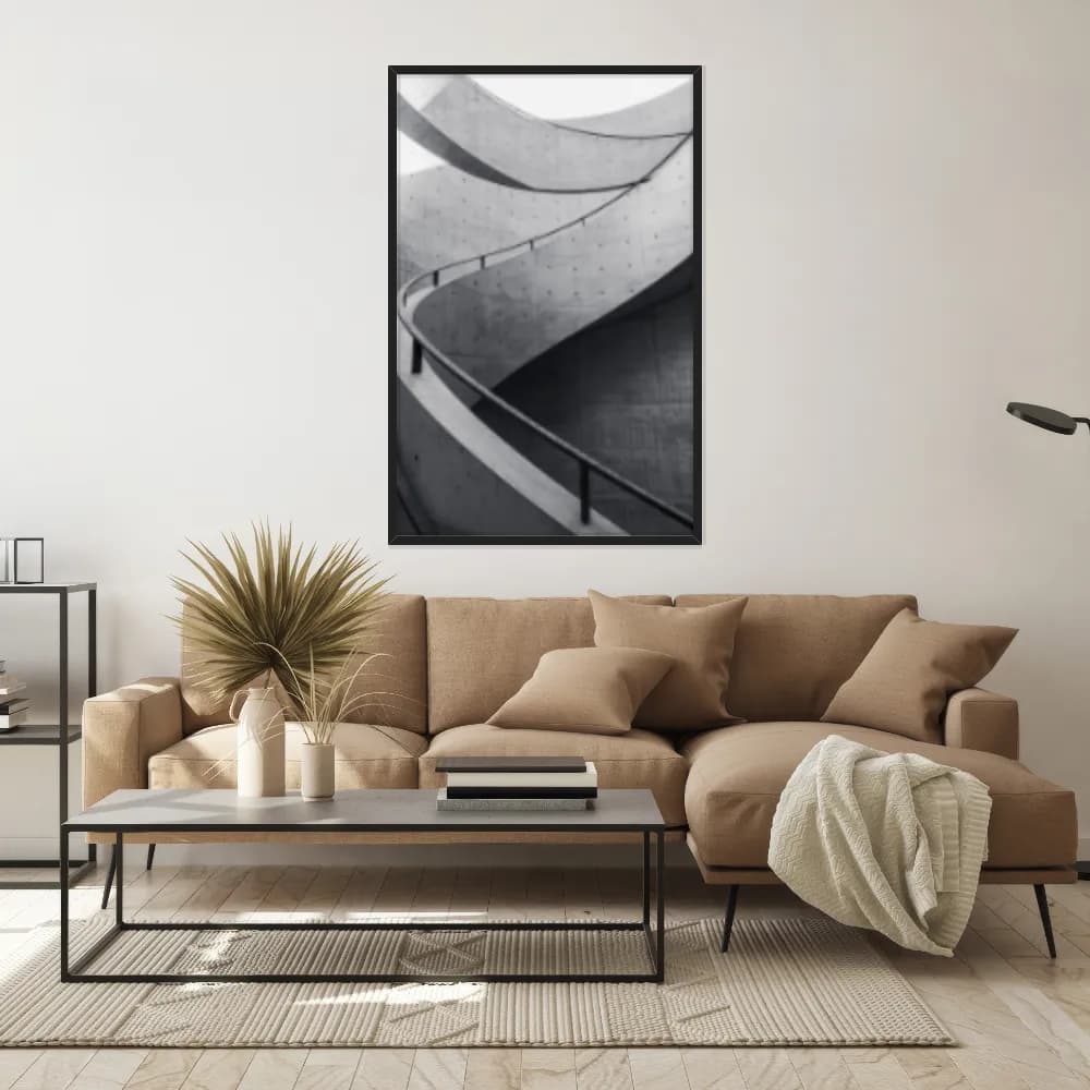 Quadro Decorativo Escada Concreto Conceitual