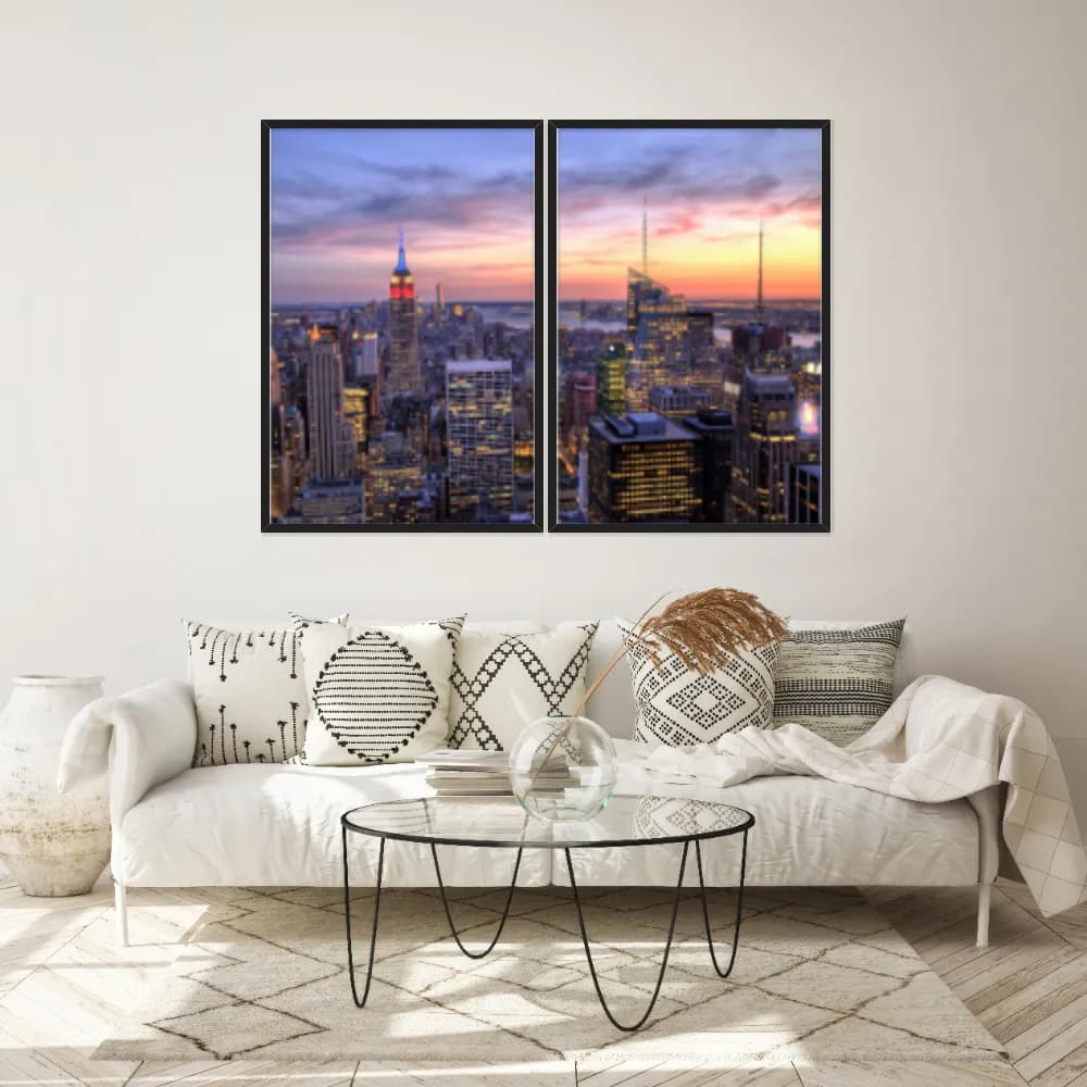 Kit Quadros Decorativos Midtown Nova York