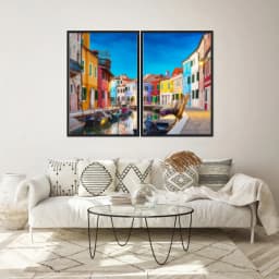 Kit Quadros Decorativos Veneza Italia