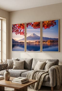 Kit Quadros Decorativos Monte Fuji