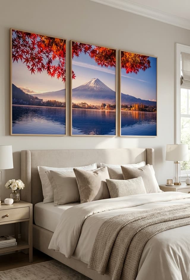 Kit Quadros Decorativos Monte Fuji
