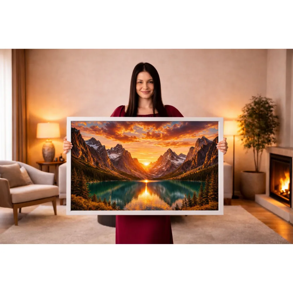 Quadro Montanha e Lago