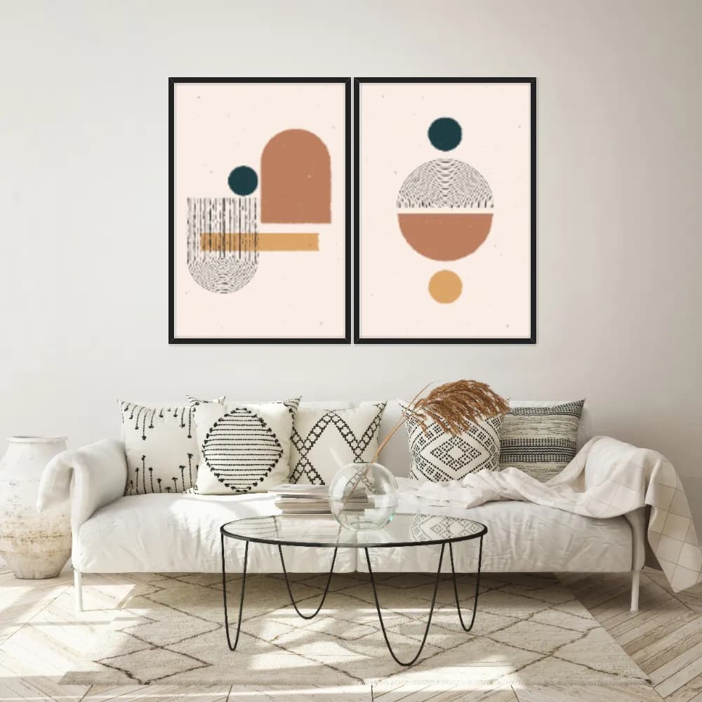 Kit Quadros Decorativos Geométrico