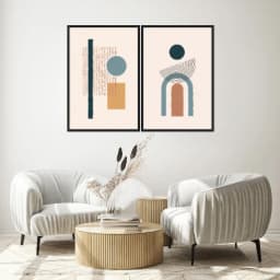 Kit Quadros Decorativos Geométrico
