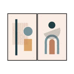 Kit Quadros Decorativos Geométrico